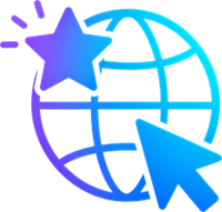 Globe and Cursor Graphic
